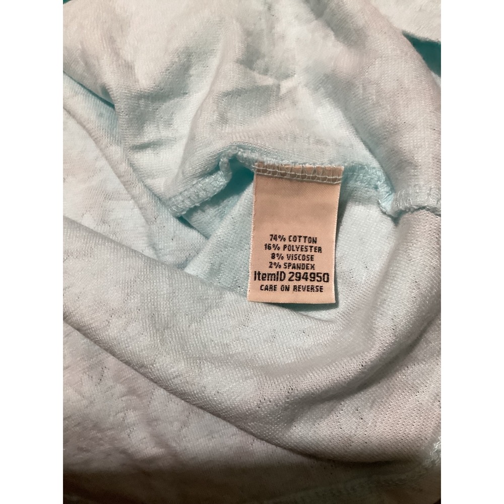 LL Bean Aqua Textured Jersey Tee T Shirt Top Womens 2X Cotton Blend Casual - Picture 5 of 8